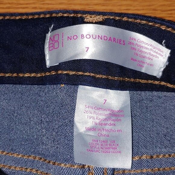 No Boundaries button fly skinny jeans Sz 7 - Picture 4 of 7